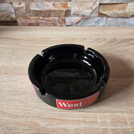 Vintage 1990s West Black Ashtray