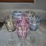 Vintage Hand Blown Italian Cristalleria Fratelli Fumo Crystal Wine Glasses. Not Used. Boxed. Image 2