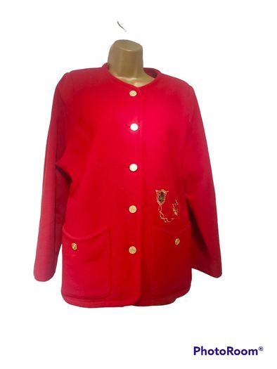 Vintage Klein petite Paris Red wool blazer size 36 Small Postage included