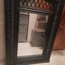 large vintage wicker mirror Image 4