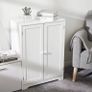 Bathroom Storage Cabinet Sideboard White 60x30x80 cm Free Standing MDF Painted 180 Degree Open 2 Doors 3 Shelves (FREE POSTAGE) Image 4