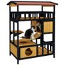 Outdoor Cat Shelter, Four-Tier Wooden Feral Cat House, with Suspension Bridge, Cat Houses, Balcony, Escape Doors Image 2