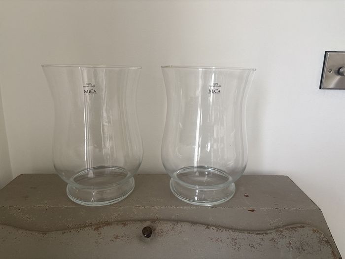 Pair of large glass vases