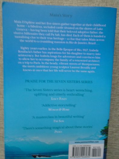 Paperback book, Fiction, The Seven Sisters, Lucinda Riley, Book