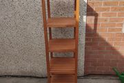 wooden shelves