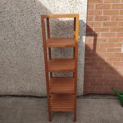 wooden shelves