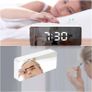 Mirror Alarm Clock, Digital Alarm Clock 3" LED Display with Light Sensing Dimming Mode, Snooze, Adjustable Brightness, Bedside Clock for Bedroom Living Room Home Decor (FREE SHIPPING) Image 4