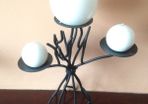 Beautiful Cast Iron Candle Holder with 3 candles