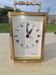 Brass carriage mantel clock by Seth Thomas