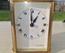Brass carriage mantel clock by Seth Thomas
