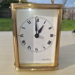 Brass carriage mantel clock by Seth Thomas