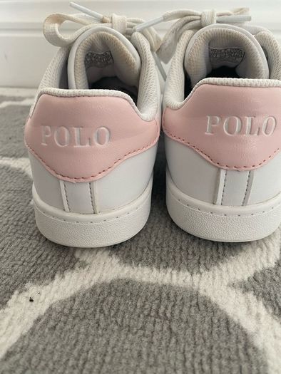 Pink & White leather Ralph Lauren runners