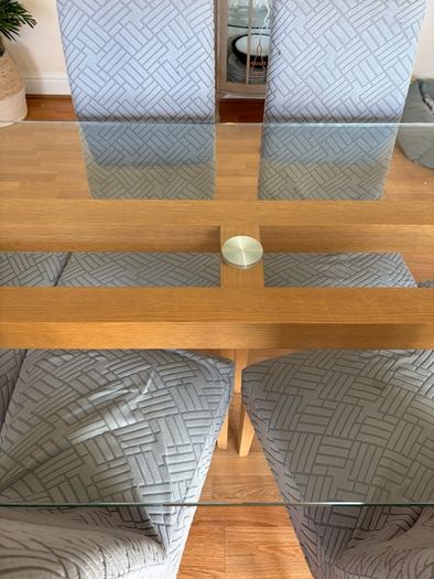 Glass Dining Table and 6 Chairs