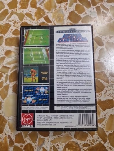 Europe Club Soccer Sega Mega Drive Arcade Retro games Original