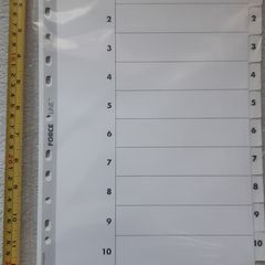 Impega Mylar White A4 1-10 Indexes Ring Binder File Dividers Home Office School College