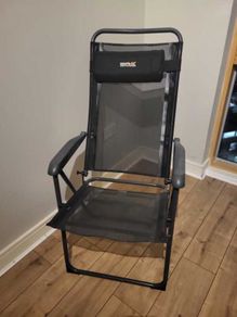 Regatta Colico Hard Armed Reclining Lounge Chair Black