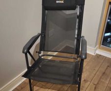 Regatta Colico Hard Armed Reclining Lounge Chair Black