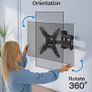 TV Wall Bracket for 13 to 42 inch TVs, Swivels Tilts TV Wall Mount for Flat & Curved Tv Image 4
