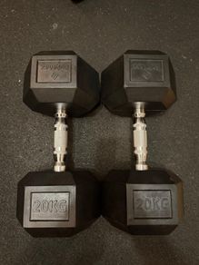 Weights - 2x 20KG Hex Dumbbells