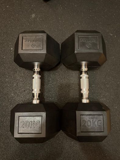 Weights - 2x 20KG Hex Dumbbells
