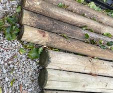 Wooden Posts & Chain Link