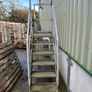 Galvanised steps with platform Image 2