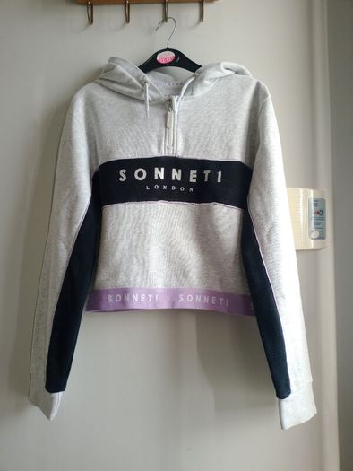 Sonneti cropped hooded girl jumper