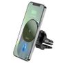Hoco CA91 Magic Magnetic Car-Vent 15W Wireless Charger Grey Image 2