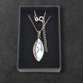 Vintage Celtic Sterling Silver Abalone Shell Necklace Image 2