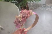 Brand new pink floral crown headpiece headband fascinator