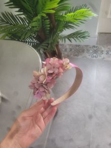 Brand new pink floral crown headpiece headband fascinator
