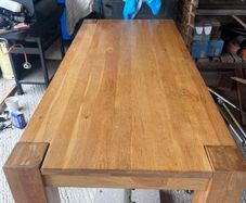 Large solid oak dining table
