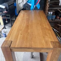Large solid oak dining table