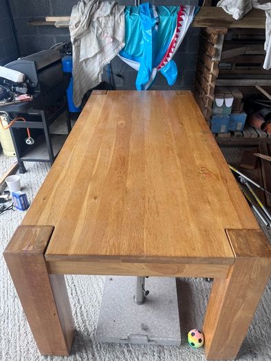 Large solid oak dining table
