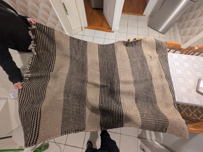 Large natural jute rug