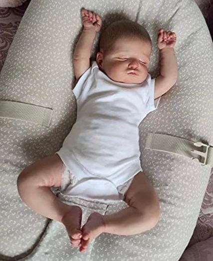 Reborn Dolls 19inch Sleeping Soft Hand-Drawing Hair Silicone Dolls Vinyl Collectible Art Doll (FREE POSTAGE)
