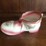 Vintage Pink Staffordshire pottery vase and boot planter Image 8