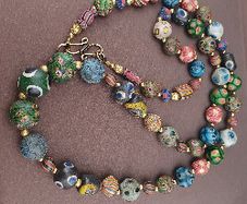 Ancient Gabri Thousand Eyes Glass Beads Necklace 26inches