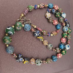 Ancient Gabri Thousand Eyes Glass Beads Necklace 26inches