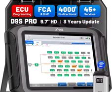 XTOOL D9S PRO Car Diagnostic Tool ECU Programmer Automotive Scanner Key Programming Topology Map 45+Resets FCA/CANFD/DOIP ADAS