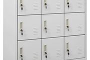Locker Cabinet Light Grey 90x45x92.5 cm Steel