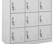 Locker Cabinet Light Grey 90x45x92.5 cm Steel