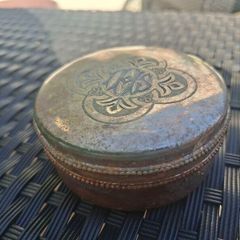 Old Silver-plated Religious PYX Eucharist (Holy Communion)Box