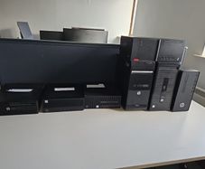 Complete Office Setup  7 PCs  5Monitors Touchscreens  Ultrawide Windows 11