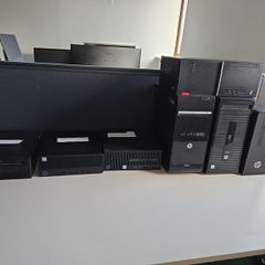 Complete Office Setup  7 PCs  5Monitors Touchscreens  Ultrawide Windows 11