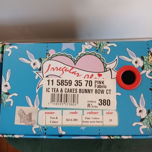 Irregular Choice Tea & Cakes Bunny Bow Shoes