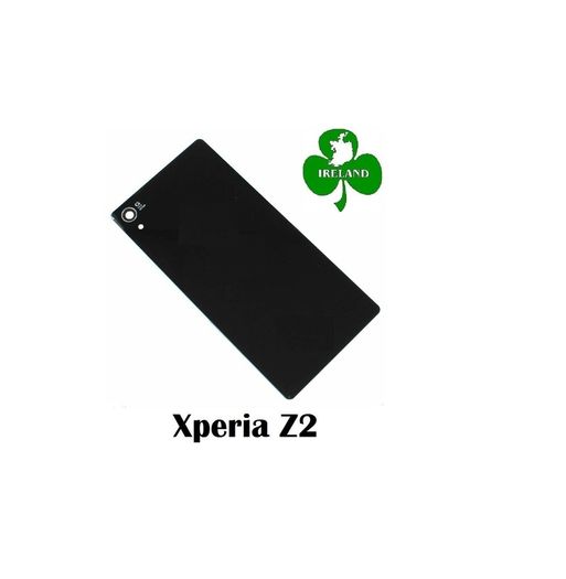 For Sony Xperia Z2 Back/Battery Cover Glass Housing Replacement New + Adhesive Black
