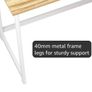 Office Desk 100cm with Monitor Stand, Oak Study Computer Desk, Reversible Storage Shelves, Space Saving, Easy Assembly, For Home and Small Spaces Image 10