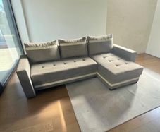 Grey corner sofa bed Couch