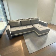 Grey corner sofa bed Couch